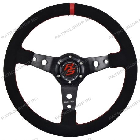 Volan universal 350x65 mm piele intoarsa RACES - PATROL SHOP [1]