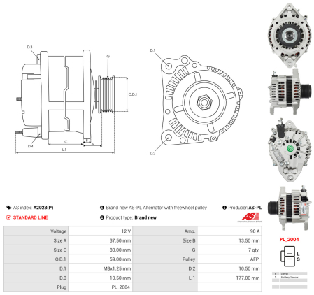 Alternator Nissan Patrol Y61 3.0 ZD30 - PATROL SHOP [4]