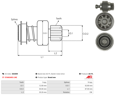 Starter bendix drive Nissan Patrol Y60 Y61 2.8 - PATROL SHOP [3]