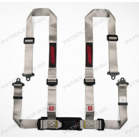Siguranta - Centura de siguranta 4 puncte RACES 2" gri - PATROL SHOP