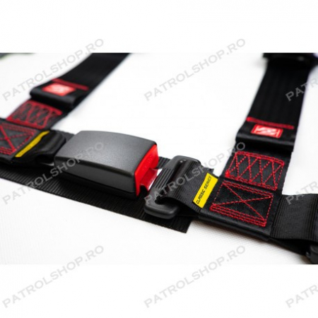 Centura de siguranta 4 puncte RACES 2" negru - PATROL SHOP [1]
