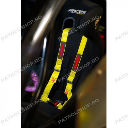 Centura de siguranta 4 puncte RACES 2" neon - PATROL SHOP [7]