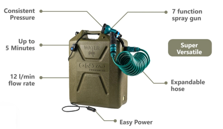 Duș portabil camping ONTAP 12V 22 litri - verde [5]