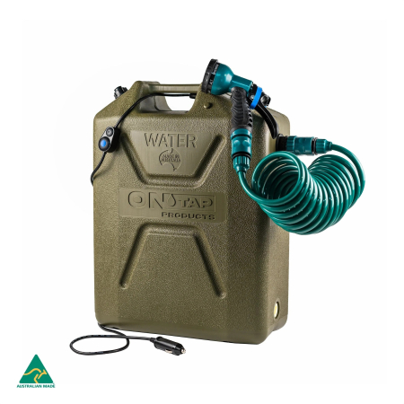Camping Gear - ONTAP 12V 22-Liter Portable Camping Shower - Green