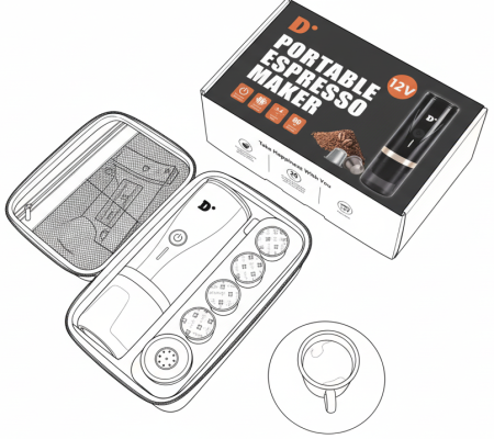 Espressor auto portabil DINIWID 12V [11]