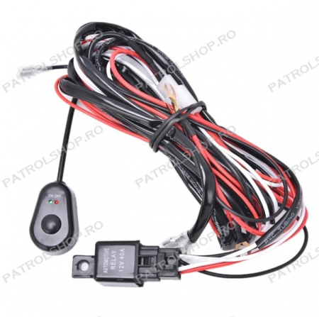 Lumini - Instalatie electrica ledbar cu releu si buton - PATROL SHOP