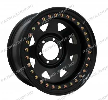 Jante - Janta otel beadlock 15x8 ET-35 6x139.7 CB110 - inel negru - PATROL SHOP