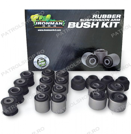 Bucse Cauciuc - Kit bucse cauciuc complet cu corectie caster Ironman Nissan Patrol Y60 Y61 2.8 - PATROL SHOP