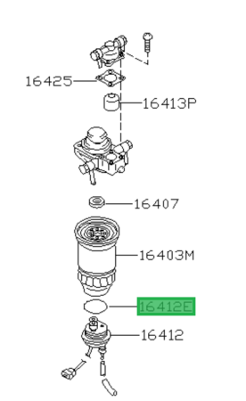 Filters - Lower fuel filter o-ring OE Nissan Patrol Y60 Y61