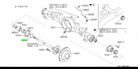 Rear axle o-ring OE Nissan Patrol Y60 Y61 [1]