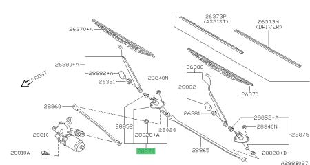 Windshield wiper assembly right pivot OE Nissan Patrol Y61 - left-hand drive [2]