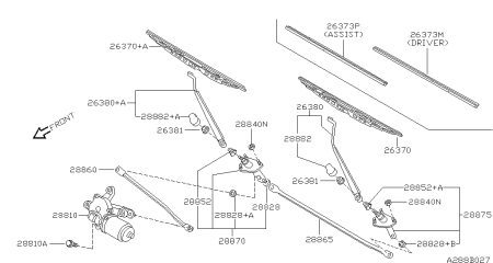 Windshield wiper assembly left pivot OE Nissan Patrol Y61 - left-hand drive [3]