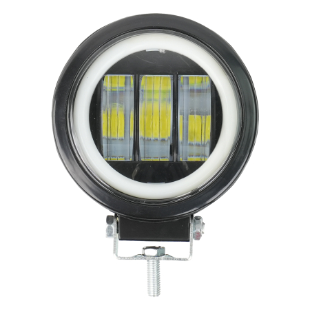 Proiectoare LED - Proiector LED rotund 30W cu inel DRL lumina alba - 12-24V