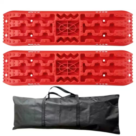 Accesorii recuperare - Rampe de recuperare + husa transport - rosu