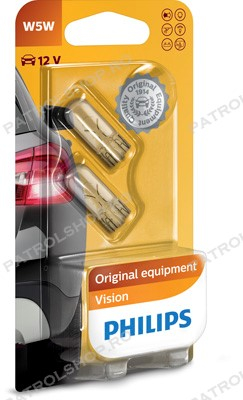 Electrice - Set becuri W5W Philips Vision - PATROL SHOP
