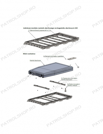 Set suporti cort pentru roof-rack IOD Nissan Patrol Y60 Y61 - PATROL SHOP [1]