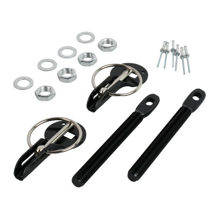 Accesorii Caroserie - Sigurante capota aluminiu - negru