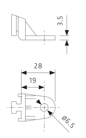 SPAL electric fan mounting bracket - 28x3.5 mm [1]