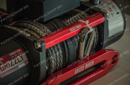 Electric winch Grizzly 13000 lbs - 5897 kg - 180:1 ratio - synthetic rope - PATROL SHOP [3]