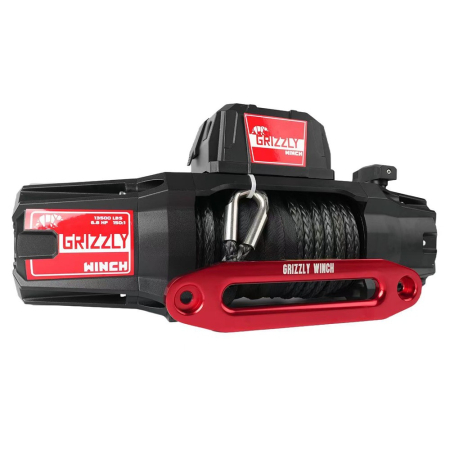 Electric winch Grizzly 13500 lbs - 6123 kg - synthetic rope - PATROL SHOP [1]