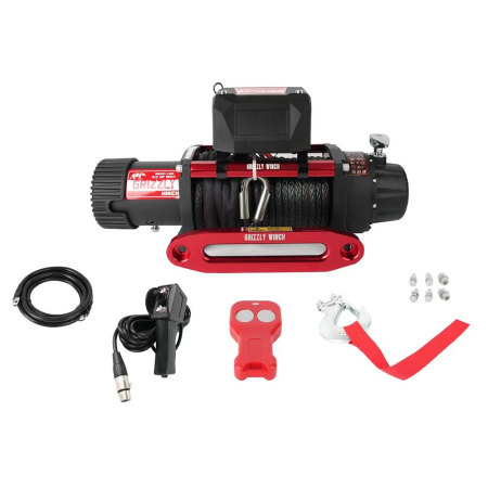 Electric winch Grizzly 9500 lbs - 4310 kg - synthetic rope - PATROL SHOP [1]