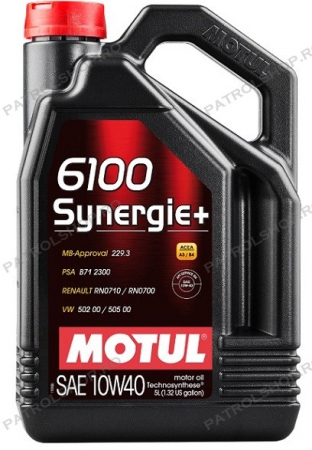 Ulei Motor - Ulei motor MOTUL 6100 SYNERGIE+ 10W-40 5 litri - PATROL SHOP