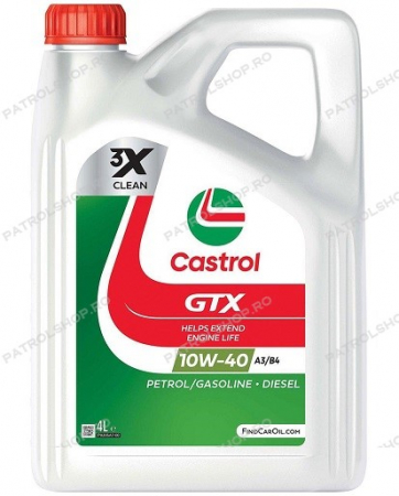 Engine Oil - Engine oil Castrol GTX A3/B4 10W-40 4 liters - PATROL SHOP