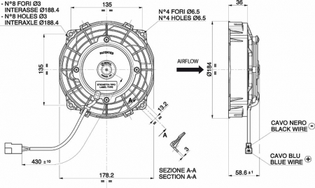 Electric fan 12V SPAL 167 mm - suction [1]
