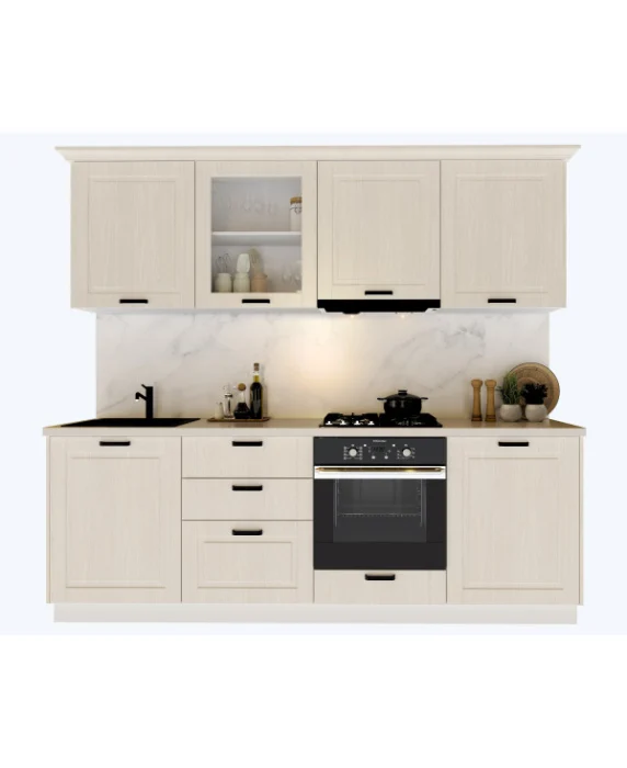 Bucatarie ATHENA 2.44 MDF, 244x223x60cm, lemn alb [8]