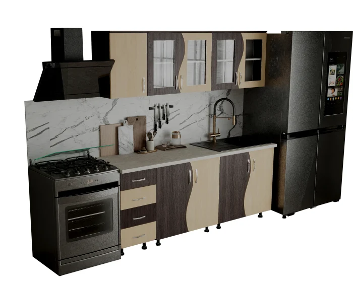 Bucatarie CIP S 2m, Wenge + Mesteacan [3]