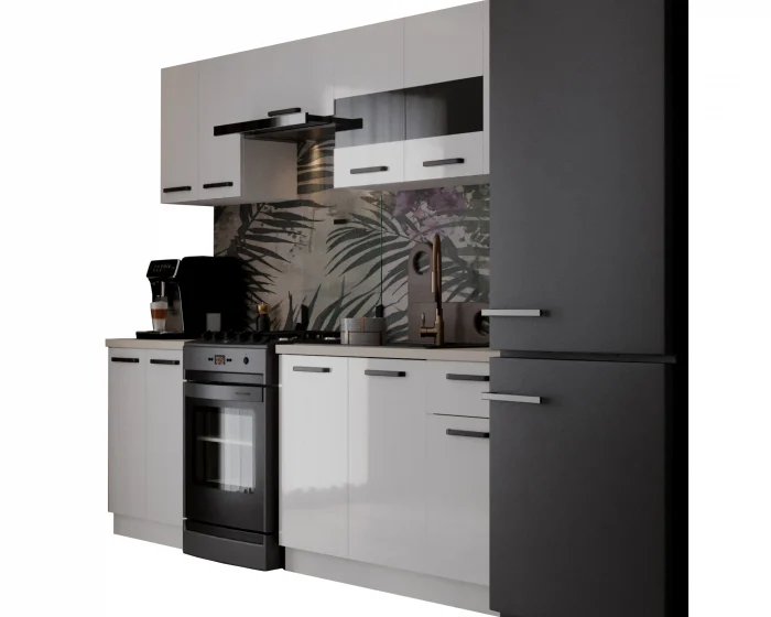 Bucatarie Daria Alb 240x60x200 cm [6]