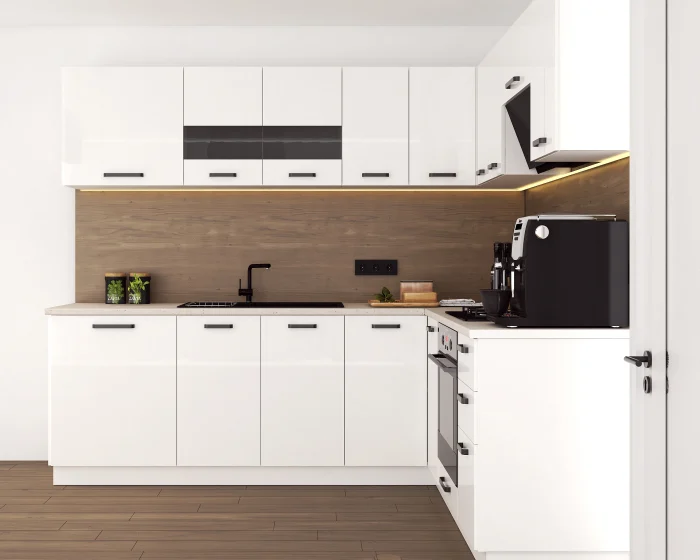 Bucatarie Daria colt V2 Alb lucios [4]