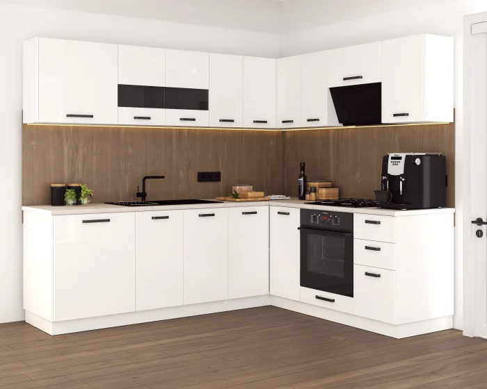 Bucatarie Daria colt V2 Alb lucios [2]