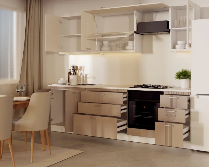 Bucatarie Palermo RO Crem Cappuccino 2.62 m [3]