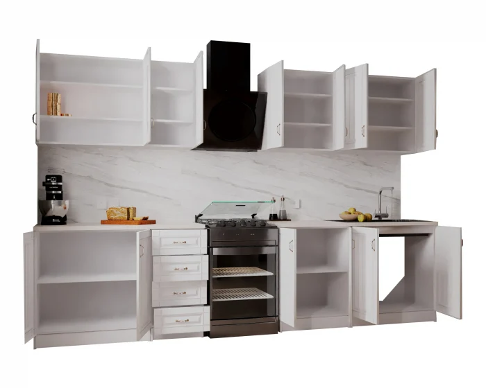 BUCATARIE PROVENCE RO 2.6M MDF, ALB [4]