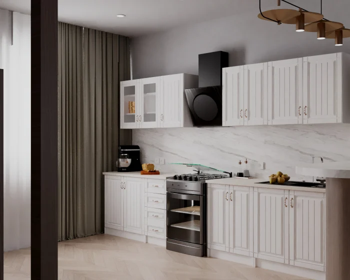 BUCATARIE PROVENCE RO 2.6M MDF, ALB [2]