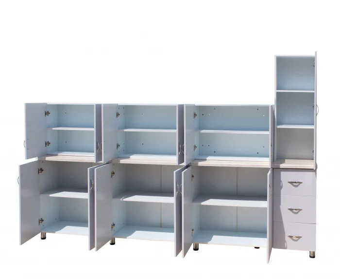 Bucatarie Yustina Alb Argintiu 280x43x189 cm [6]