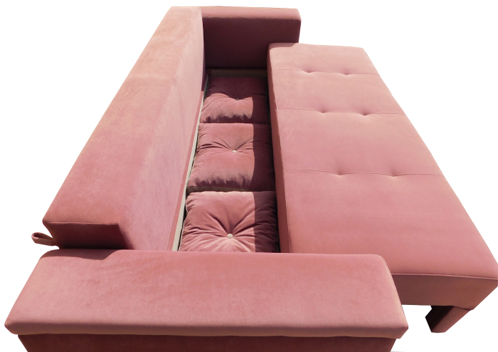 Canapea extensibila Amalia Roz Pudra [4]