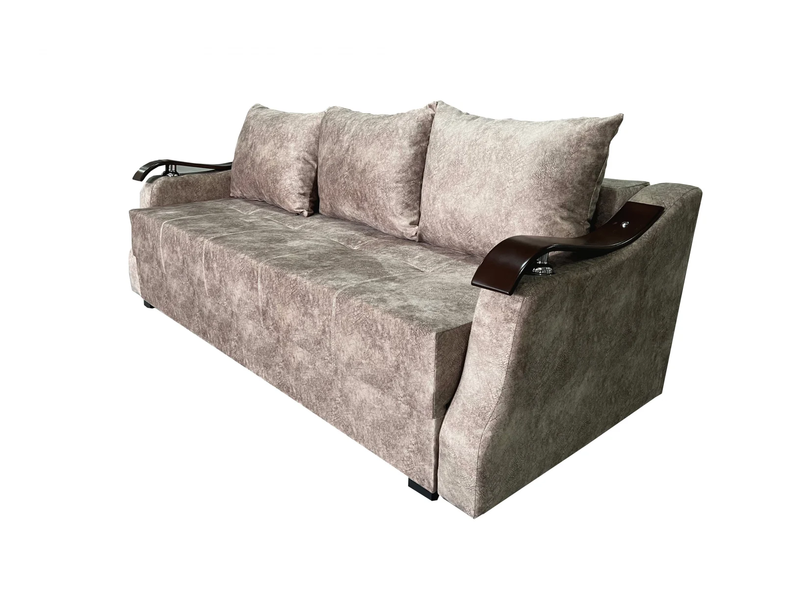 Canapea Extensibila Dana, 220x100x75 Cm, Velvet Cappuccino [4]