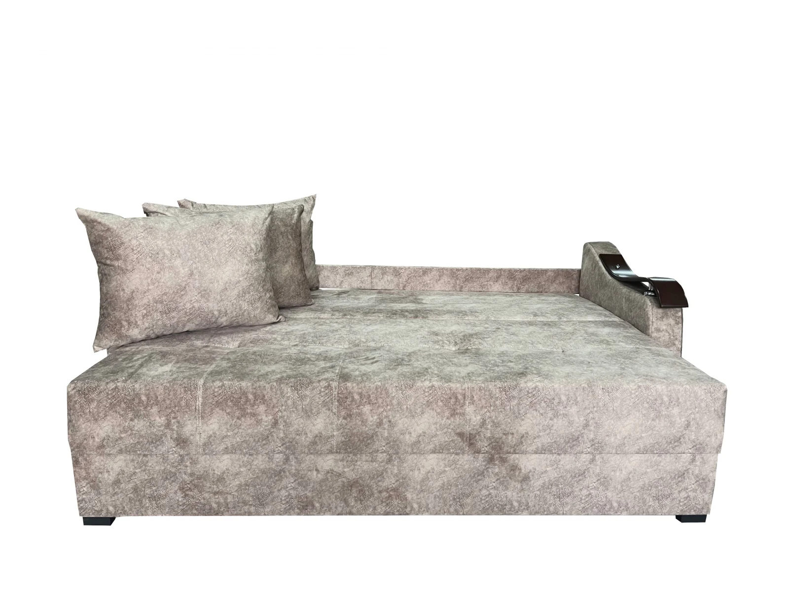 Canapea Extensibila Dana, 220x100x75 Cm, Velvet Cappuccino [2]