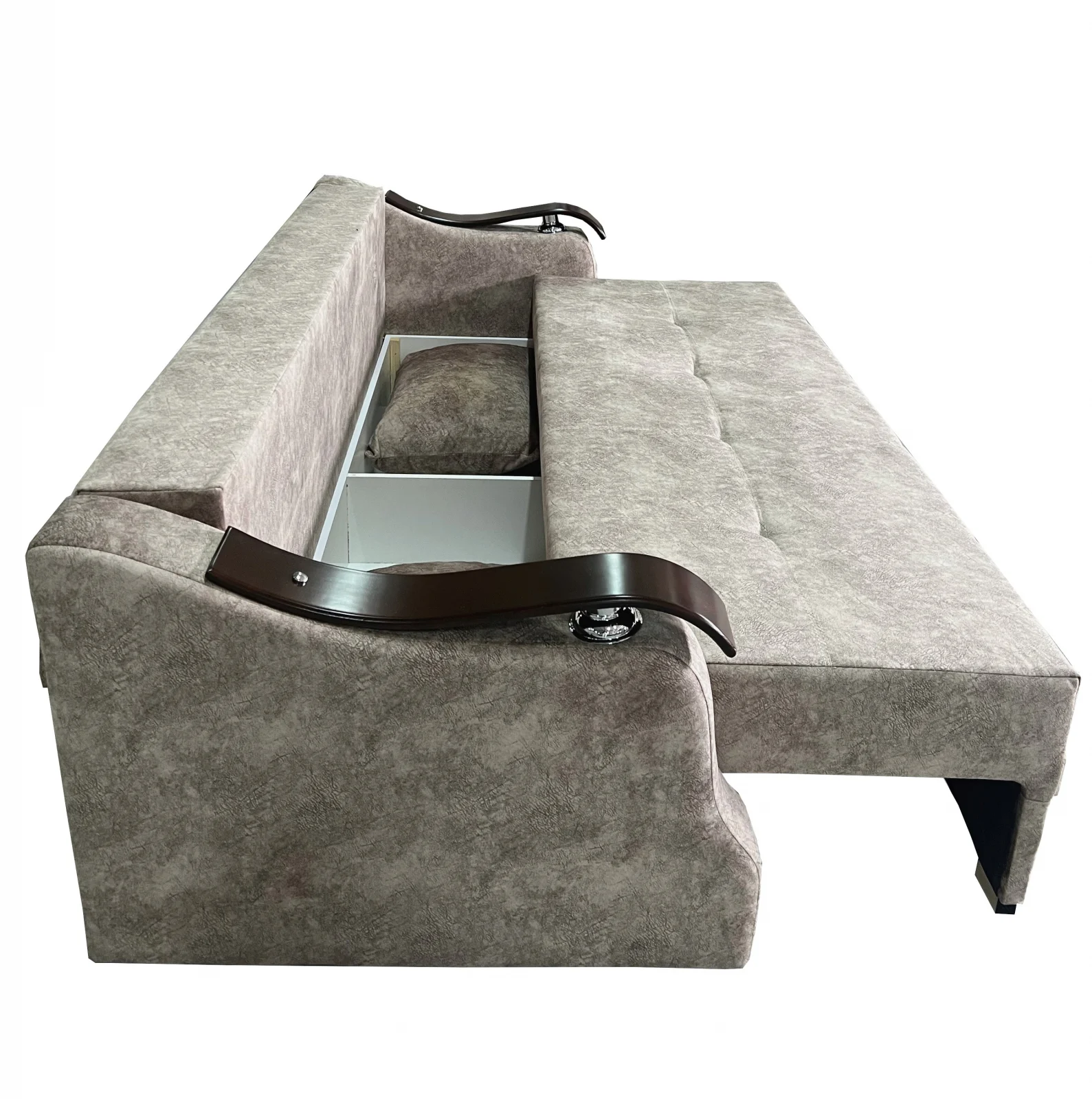 Canapea Extensibila Dana, 220x100x75 Cm, Velvet Cappuccino [5]