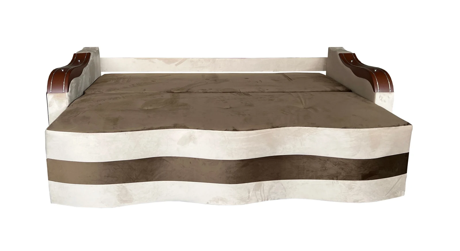 Canapea Extensibila Simona, 225x74x100 Cm, Maro, Crem [3]