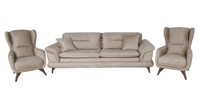 Set canapea cu fotolii model 2 Crem [1]