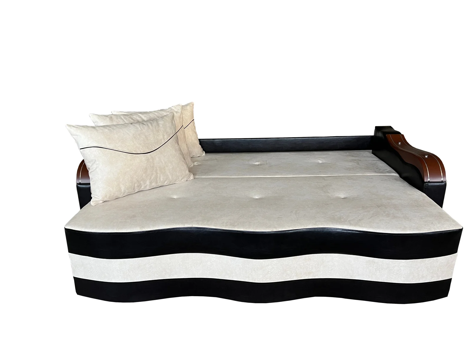 Canapea Extensibila Simona, 225x74x100 Cm, Maro, Cappuccino [2]