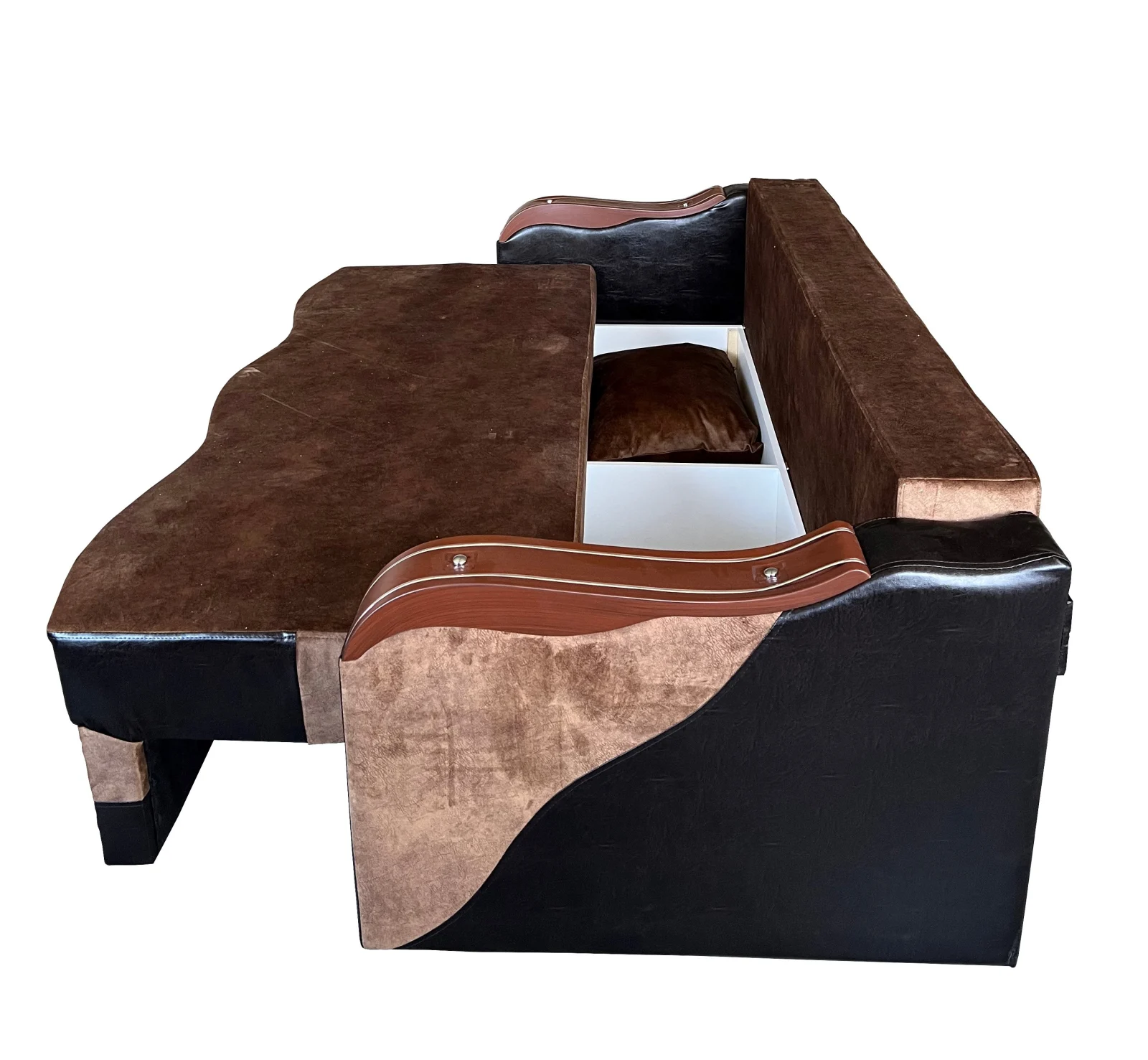Canapea Extensibila Simona, 225x74x100 Cm, Paris Maro, Wenge [4]