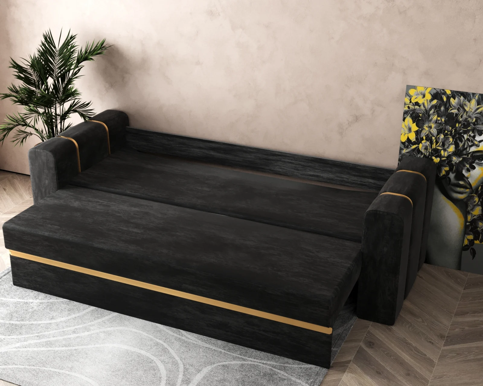 Canapea Rebeca neagra [2]