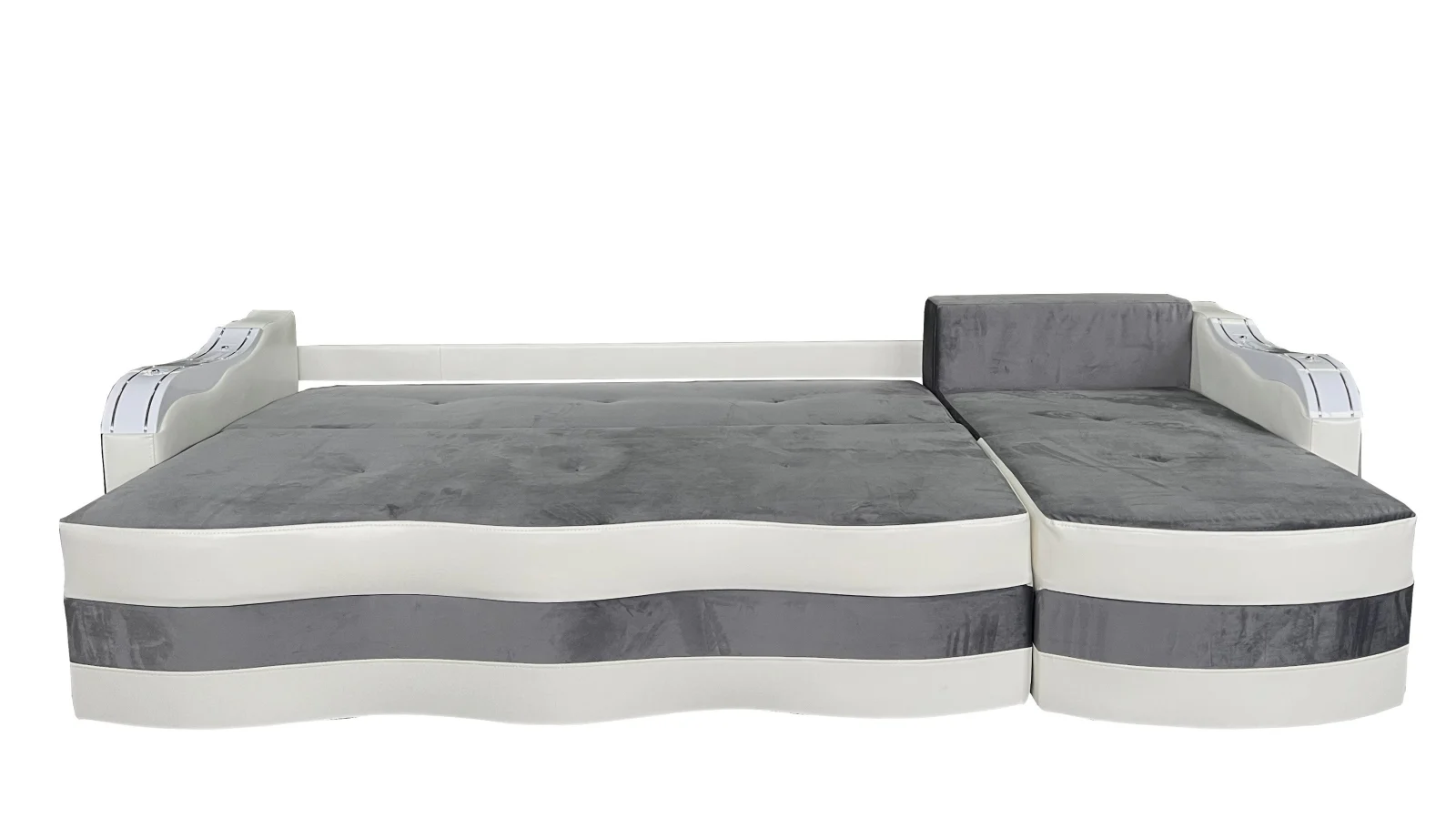 Coltar Extensibil Simona, 300X145X70 Cm, Gri, Alb [3]