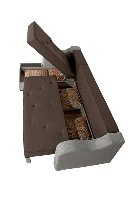 Coltar extensibil Orhideea Gri/Maro [4]