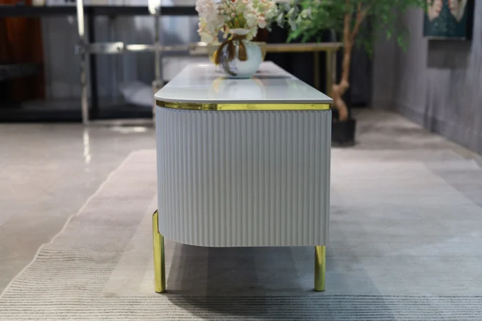 COMODA TV BENCH MDF ALB LUCIOS 200x39x46 cm [4]