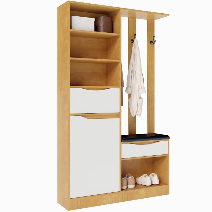 Cuier Luxor Cires Alb 120x30x200 cm [6]